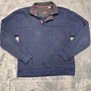 Men's Navy Blue Orvis Zip-Up Sweater